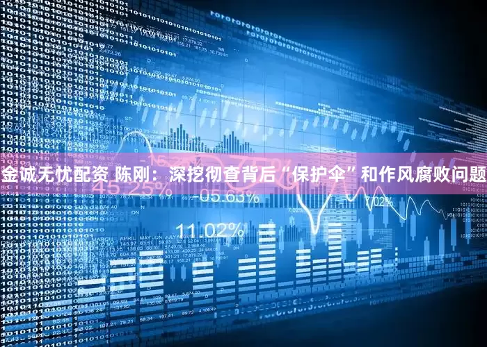 金诚无忧配资 陈刚：深挖彻查背后“保护伞”和作风腐败问题